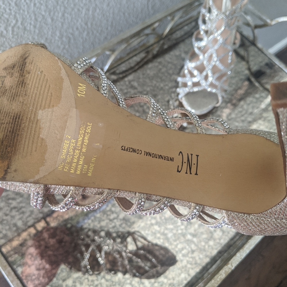 I.N.C Rhinestone evening high heels size 10 - Picture 5 of 6